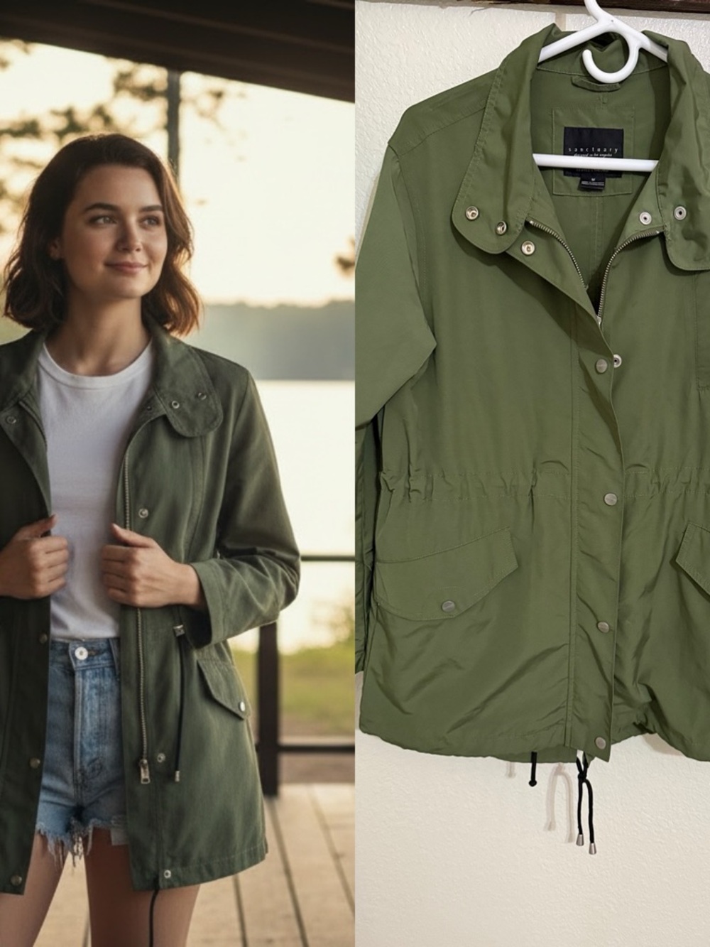Sanctuary Olive Green Utility Jacket